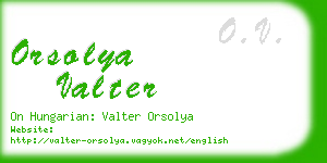 orsolya valter business card